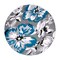 World Rug Gallery Modern Floral Area Rug 6'6'' Round Blue Area Rug 9098BLUE6RND - alternate 4
